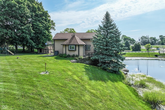19120 Tomlinson Rd, Westfield, IN 46074 - view of front of home featuring a water view and a playground