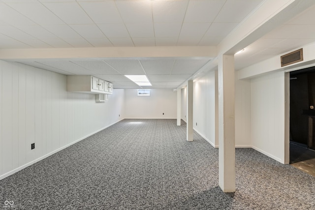 2635 15th St, Columbus, IN 47201 - below grade area featuring carpet floors and baseboards