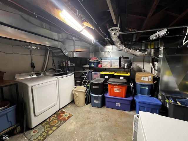 215 N Main St, Batesville, IN 47006 - unfinished basement with washer and clothes dryer