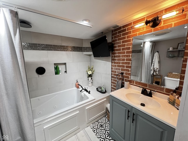 215 N Main St, Batesville, IN 47006 - full bath with vanity and tile patterned flooring