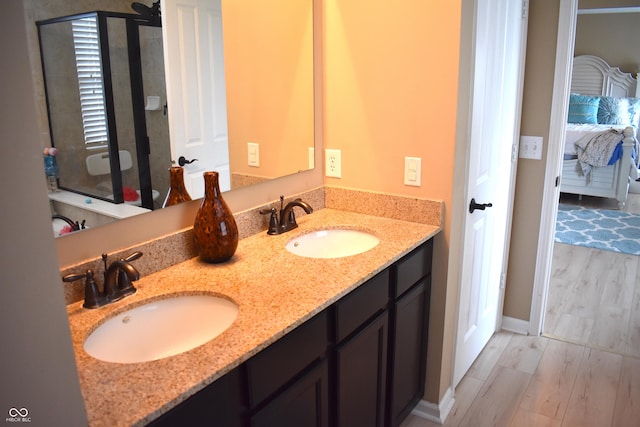 5817 Mustang Ter, Plainfield, IN 46168 - full bathroom featuring ensuite bathroom, double vanity, and wood finished floors