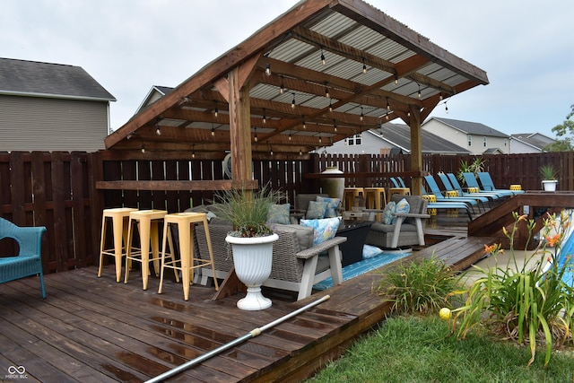 5817 Mustang Ter, Plainfield, IN 46168 - view of wooden terrace