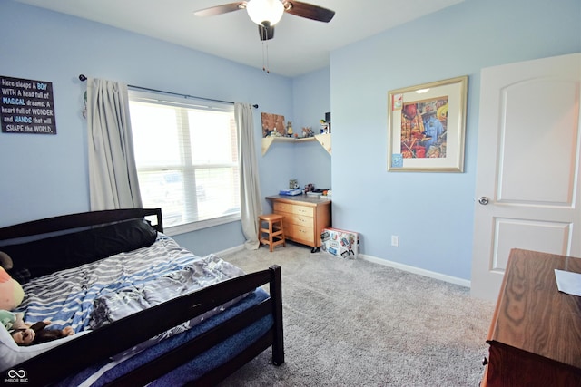 6362 W Friends Way Ct, Paragon, IN 46166 - bedroom featuring carpet flooring and ceiling fan
