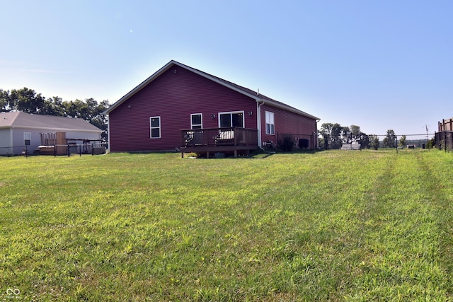 6362 W Friends Way Ct, Paragon, IN 46166 - view of home's exterior with a wooden deck