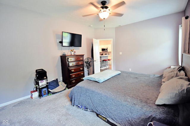 6362 W Friends Way Ct, Paragon, IN 46166 - carpeted bedroom featuring ceiling fan
