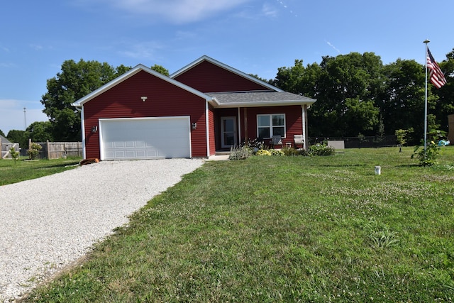 6362 W Friends Way Ct, Paragon, IN 46166 - view of front of home featuring gravel driveway and a garage