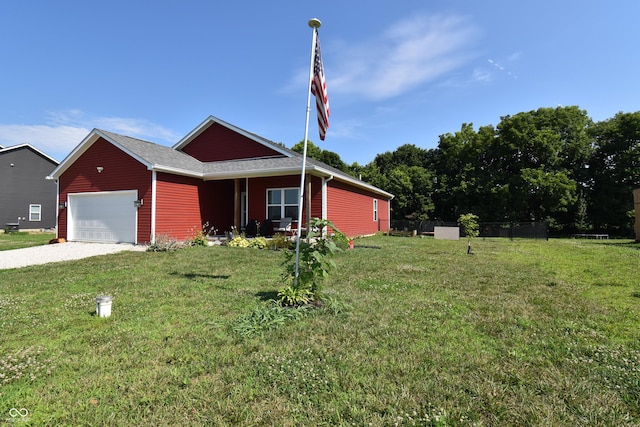 6362 W Friends Way Ct, Paragon, IN 46166 - single story home featuring an attached garage, driveway, and a front yard