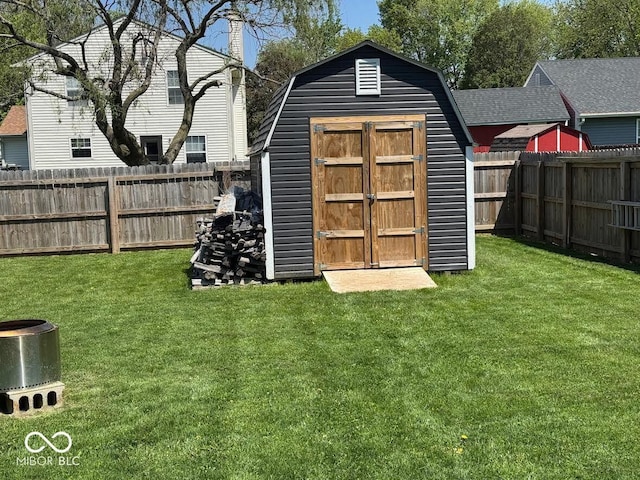 1214 Lindsey Ln, Lebanon, IN 46052 - view of shed with a fenced backyard