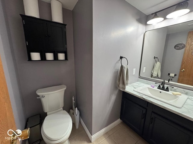 1214 Lindsey Ln, Lebanon, IN 46052 - half bath featuring vanity and tile patterned floors