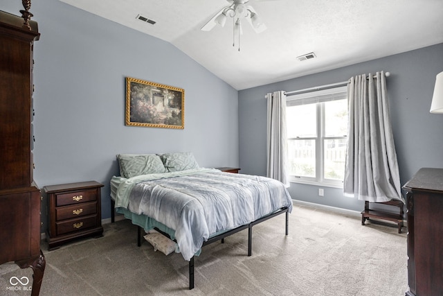 10721 Chesapeake Dr S, Indianapolis, IN 46236 - carpeted bedroom with lofted ceiling and ceiling fan