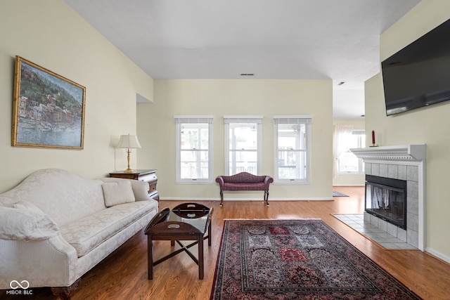 10721 Chesapeake Dr S, Indianapolis, IN 46236 - living room with wood finished floors and a fireplace
