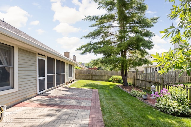 10721 Chesapeake Dr S, Indianapolis, IN 46236 - fenced backyard featuring a patio area