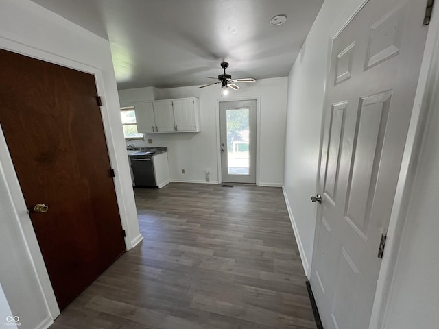 1615 S 9th Ave, Beech Grove, IN 46107 - hall featuring plenty of natural light and dark wood-style flooring