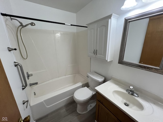 1615 S 9th Ave, Beech Grove, IN 46107 - full bathroom with vanity, bathing tub / shower combination, and wood finished floors