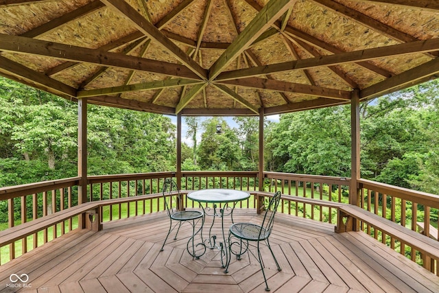 8701 E Splinter Ridge Rd, Madison, IN 47250 - wooden terrace with a gazebo