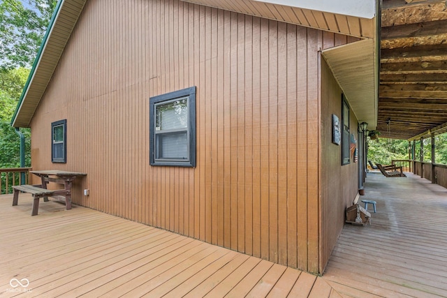 8701 E Splinter Ridge Rd, Madison, IN 47250 - view of wooden deck