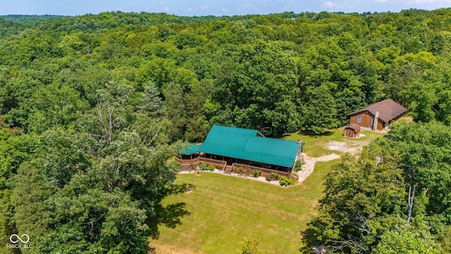 8701 E Splinter Ridge Rd, Madison, IN 47250 - view from above of property featuring a heavily wooded area