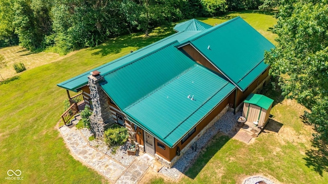 8701 E Splinter Ridge Rd, Madison, IN 47250 - view from above of property