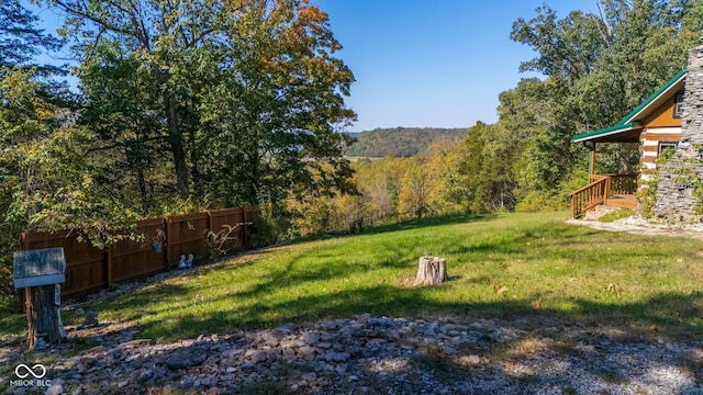 8701 E Splinter Ridge Rd, Madison, IN 47250 - view of yard with a view of trees
