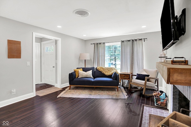 5456 N Park Dr, Indianapolis, IN 46220 - living area featuring wood finished floors and recessed lighting