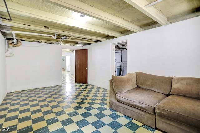 5456 N Park Dr, Indianapolis, IN 46220 - finished below grade area featuring tile patterned floors