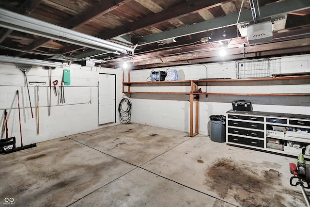 5456 N Park Dr, Indianapolis, IN 46220 - basement featuring concrete block wall