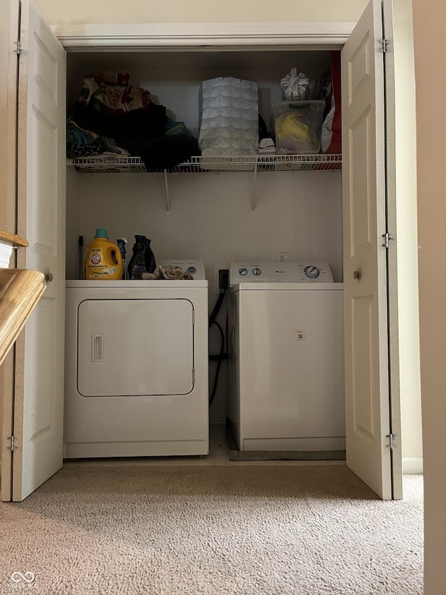 5931 Marina View Ln, Indianapolis, IN 46237 - washroom with independent washer and dryer and light carpet