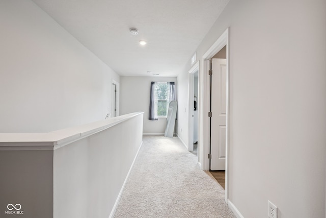197 N Fairfield Dr, Danville, IN 46122 - hallway with carpet and an upstairs landing