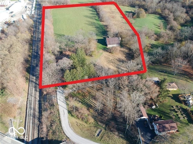631 S State Road 39, Danville, IN 46122 - aerial view of sparsely populated area featuring property boundaries highlighted