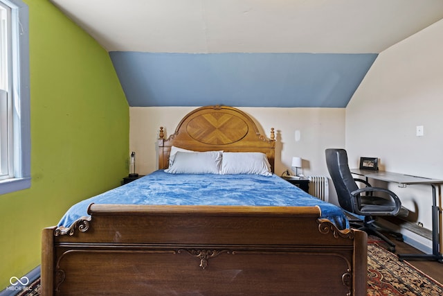 631 S State Road 39, Danville, IN 46122 - bedroom with lofted ceiling and radiator