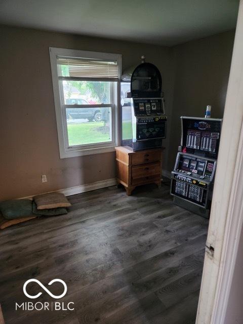 608 High School Dr, Edinburgh, IN 46124 - unfurnished bedroom featuring wood finished floors and baseboards