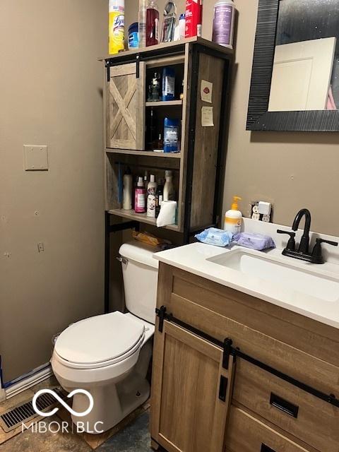 608 High School Dr, Edinburgh, IN 46124 - bathroom featuring vanity and toilet