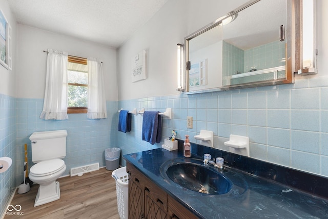 10816 N US Highway 231, Cloverdale, IN 46120 - full bath featuring wood finished floors, vanity, tile walls, and a wainscoted wall