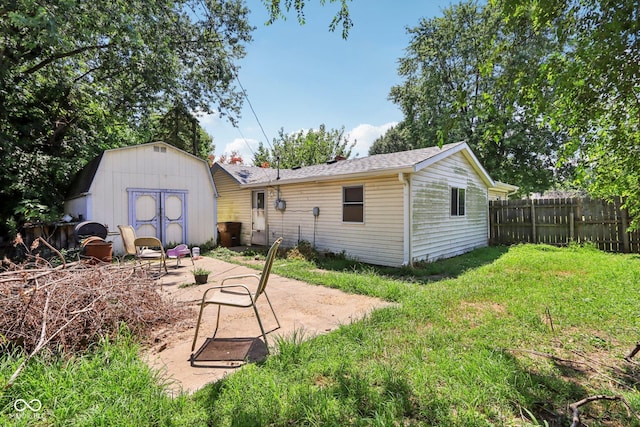 209 Bishop St, Mooresville, IN 46158 - back of property with a shed and a patio area
