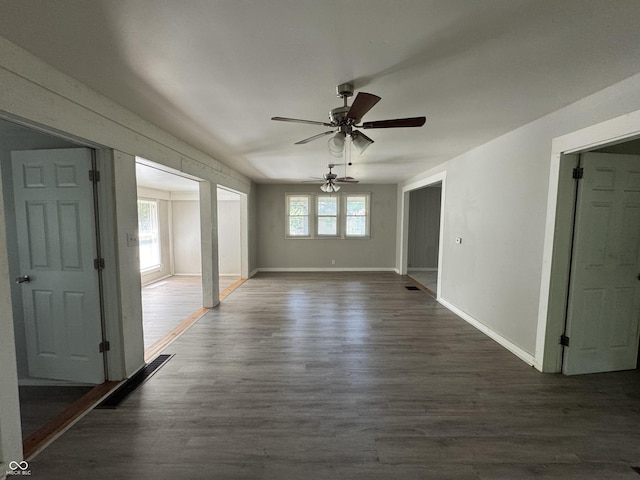 2002 N Audubon Rd, Indianapolis, IN 46218 - spare room with a ceiling fan and wood finished floors