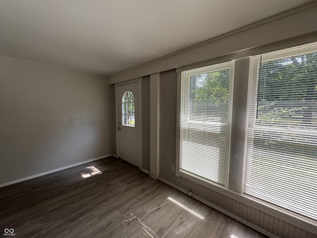 2002 N Audubon Rd, Indianapolis, IN 46218 - foyer with wood finished floors and baseboards