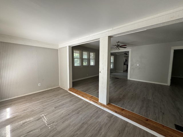 2002 N Audubon Rd, Indianapolis, IN 46218 - spare room with wood finished floors and ceiling fan