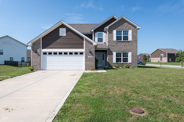 7626 Merrick Dr, Brownsburg, IN 46112 - traditional home with concrete driveway, brick siding, and a garage