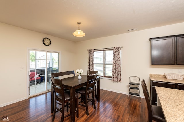 7626 Merrick Dr, Brownsburg, IN 46112 - dining space featuring dark wood-style floors and plenty of natural light