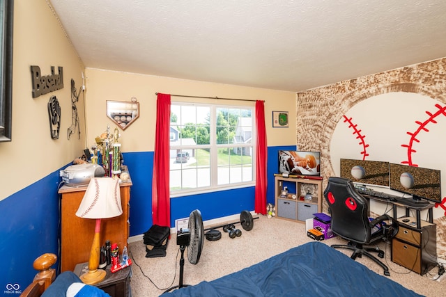 7626 Merrick Dr, Brownsburg, IN 46112 - recreation room featuring carpet and a textured ceiling