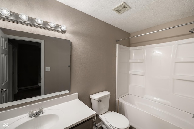 3307 Blue Ash, Indianapolis, IN 46239 - full bathroom with vanity, shower / washtub combination, and a textured ceiling