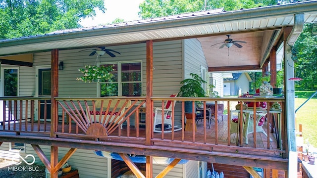 8910 Richarts Rd, Morgantown, IN 46160 - deck featuring ceiling fan
