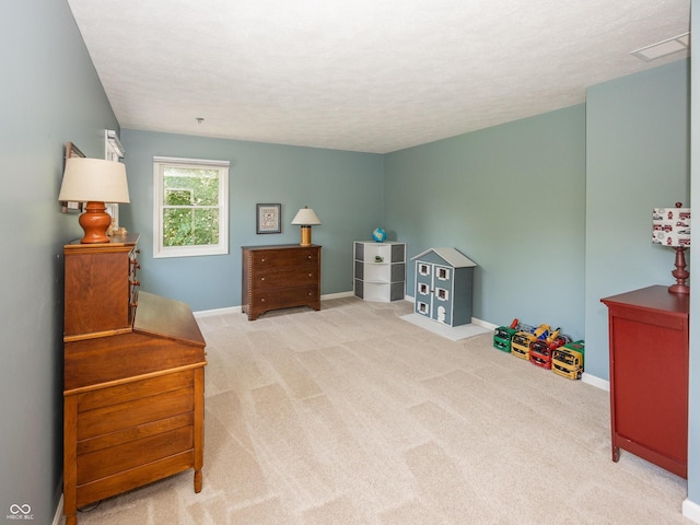 8708 Highwood Ln, Indianapolis, IN 46278 - carpeted bedroom with baseboards and a textured ceiling