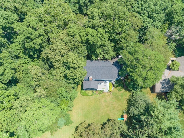 8708 Highwood Ln, Indianapolis, IN 46278 - aerial view of property and surrounding area featuring a heavily wooded area