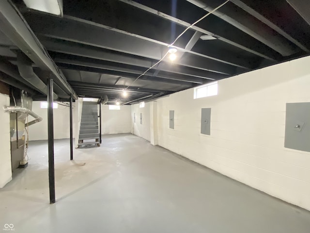 4002 E Pleasant Run Parkway N Drive, Indianapolis, IN 46201 - below grade area featuring electric panel and stairway