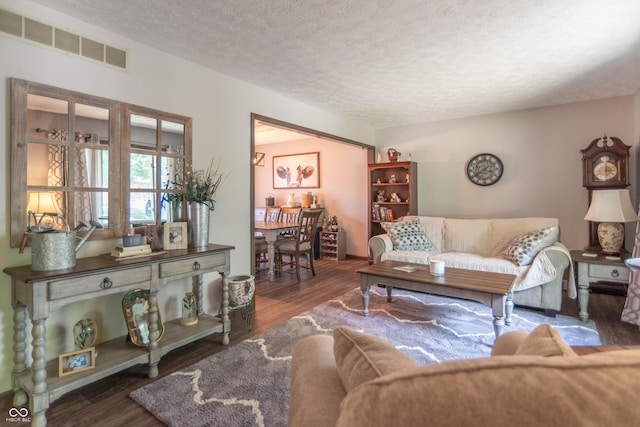 5237 Honey Comb Ln, Indianapolis, IN 46221 - living room with wood finished floors and a textured ceiling