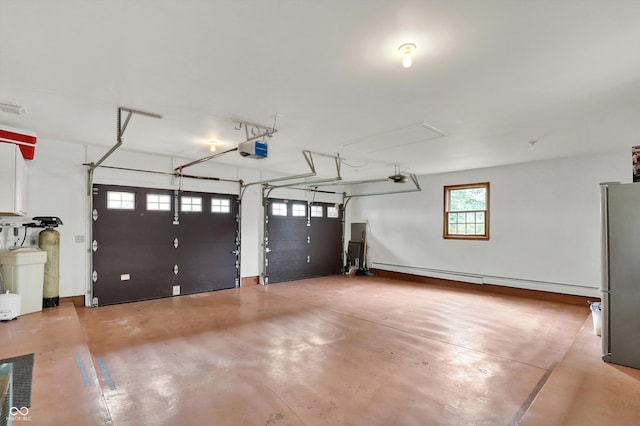5238 N 225 E, Whiteland, IN 46184 - garage with freestanding refrigerator and a garage door opener
