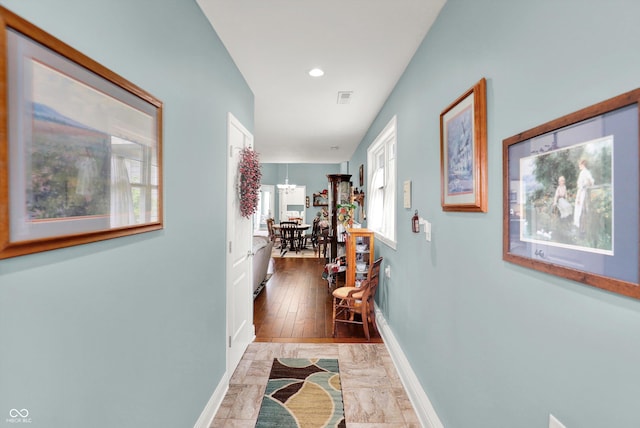 5238 N 225 E, Whiteland, IN 46184 - hallway with baseboards and recessed lighting