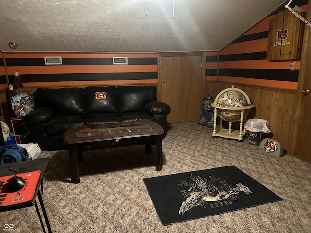 806 W Park Rd, Greensburg, IN 47240 - recreation room with carpet floors and wood walls