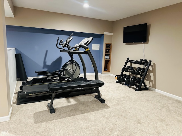 9975 Woodstock Way, Fishers, IN 46037 - exercise room with carpet and baseboards